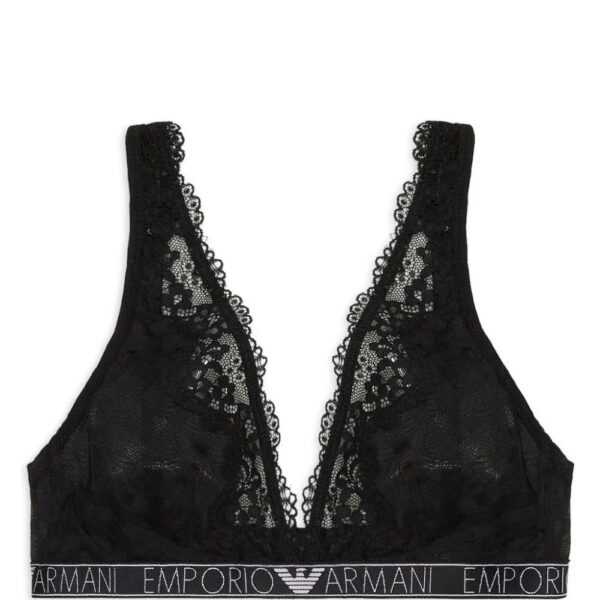 Emporio Armani  logo-underband lace bra