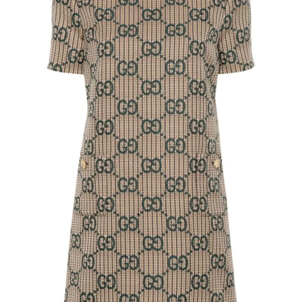 Gucci GG-jacquard wool dress