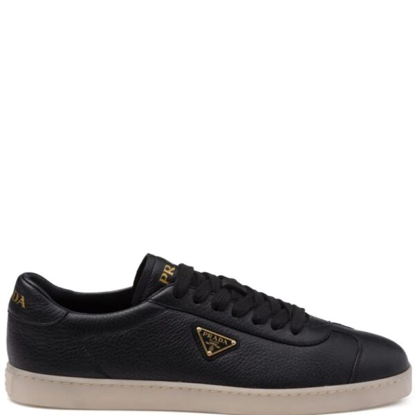 Prada  triangle-logo leather sneakers