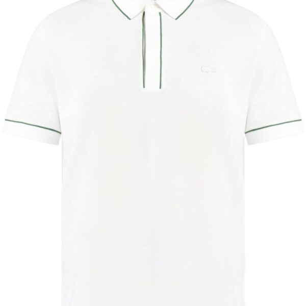 Lacoste logo-embroidered contrast-trim polo shirt