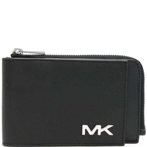 Michael Kors logo-plaque leather wallet