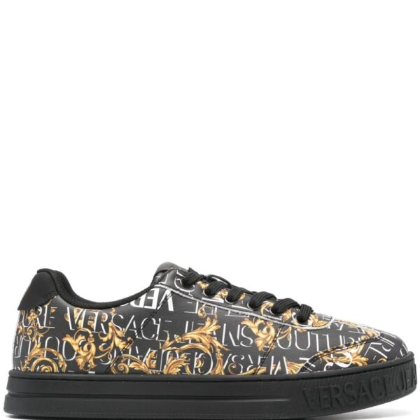 Versace Jeans Couture Barocco-print leather sneakers