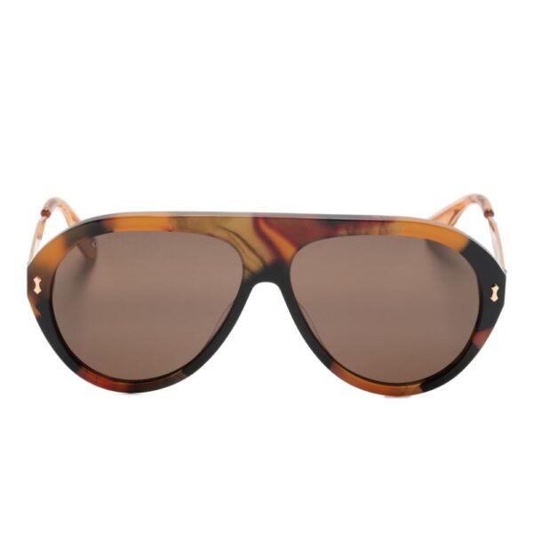 Gucci Eyewear tortoiseshell navigator-frame sunglasses