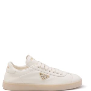 Prada triangle-logo leather sneakers
