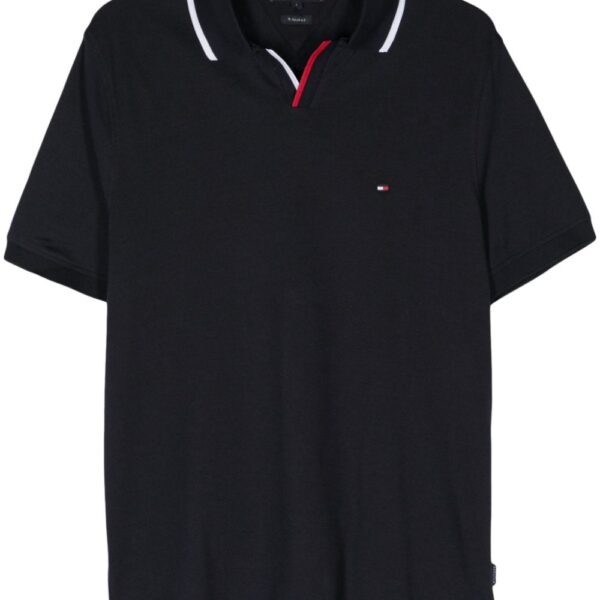 Tommy Hilfiger logo-embroidered piqué polo shirt