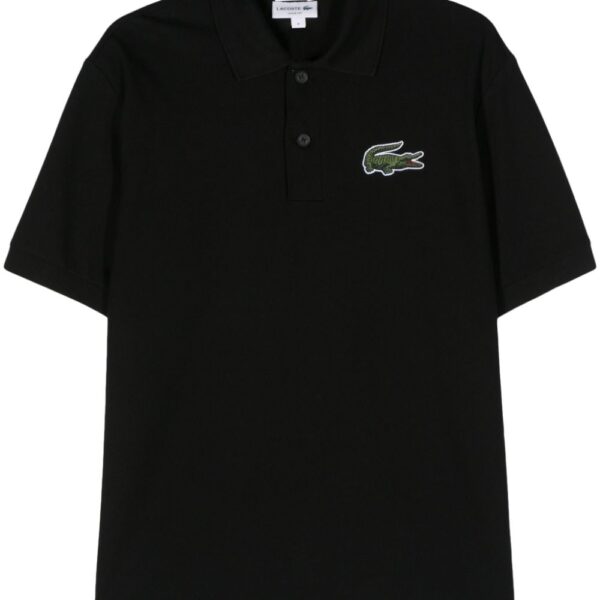 Lacoste logo-patch cotton polo shirt