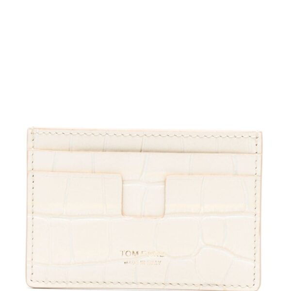 TOM FORD crocodile-effect leather cardholder