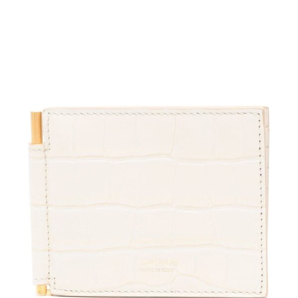 TOM FORD crocodile-effect bi-fold cardholder