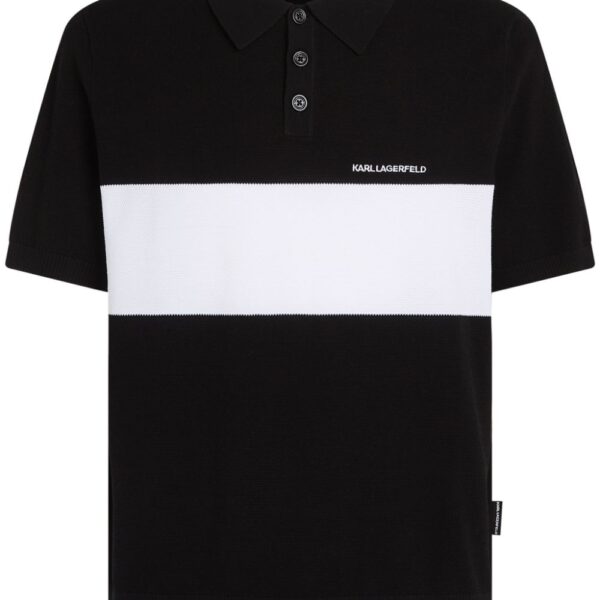Karl Lagerfeld colour-block polo shirt