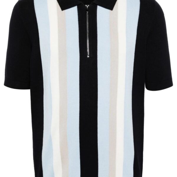 HUGO  striped zipped polo shirt