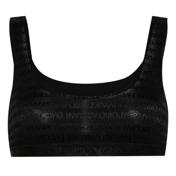 Emporio Armani  logo-jacquard mesh bra