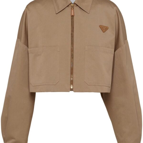Prada  triangle-logo cropped jacket