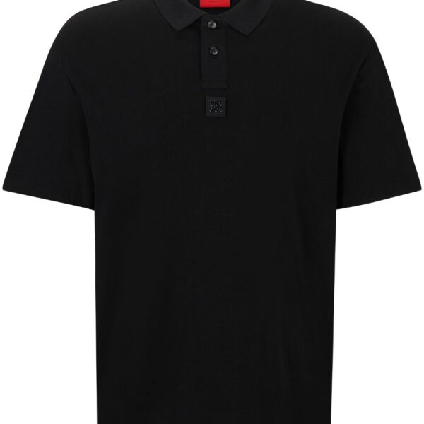HUGO logo-appliqué cotton polo shirt
