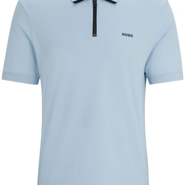 HUGO logo-print cotton polo shirt
