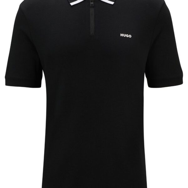 HUGO logo-print cotton polo shirt