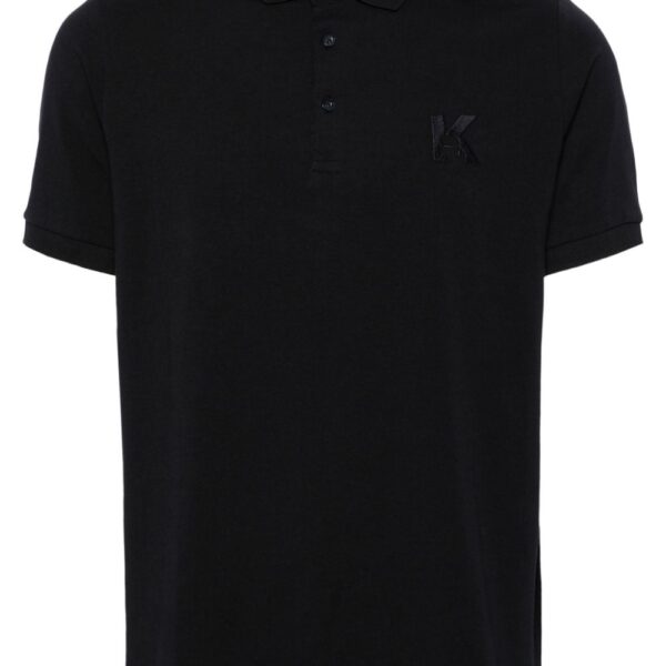 Karl Lagerfeld logo-embroidered jersey polo shirt