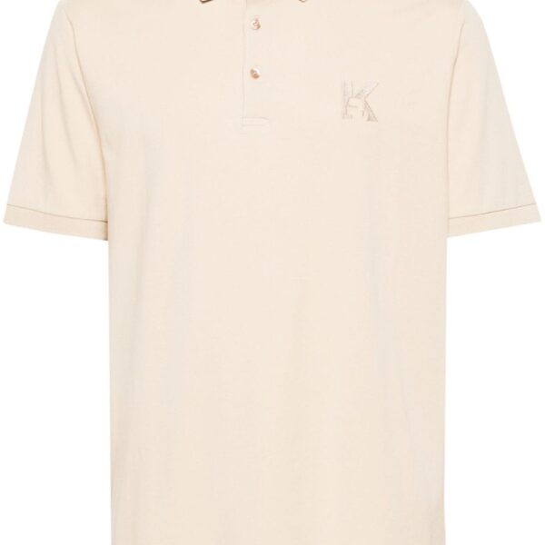 Karl Lagerfeld logo-embroidered jersey polo shirt
