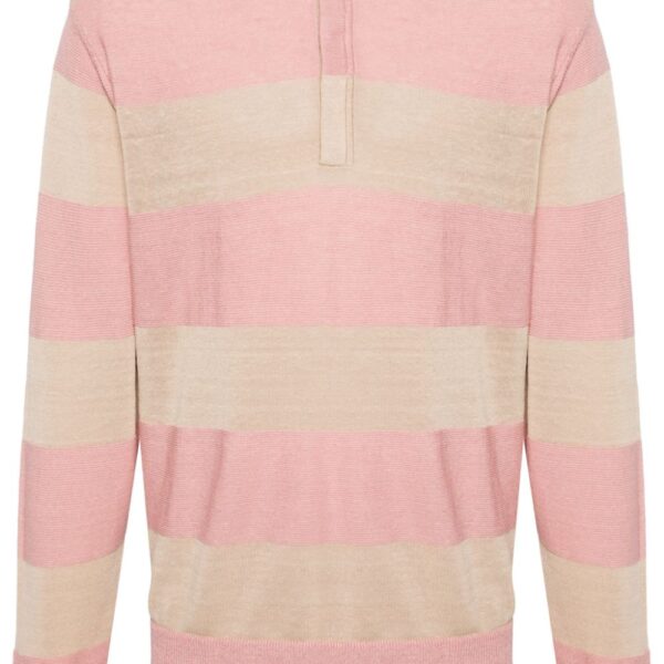 Tommy Hilfiger striped ribbed-knit polo shirt