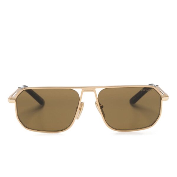 Prada Eyewear logo-engraved geometric-frame sunglasses