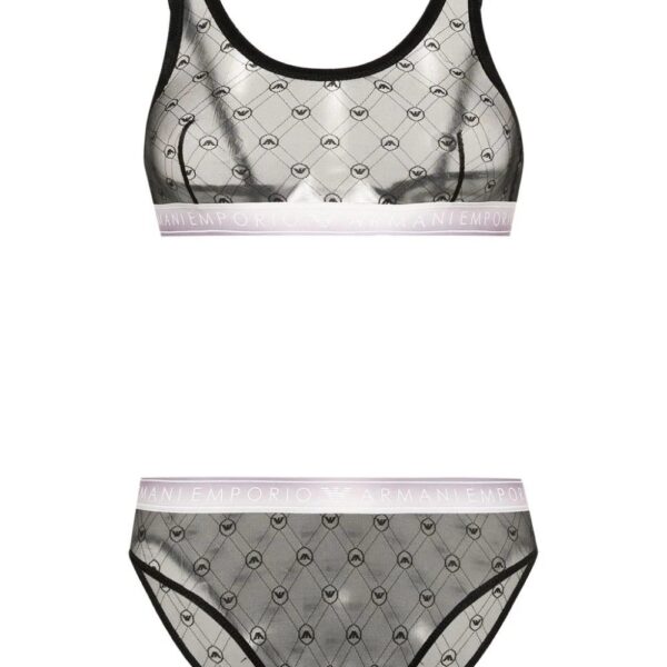 Emporio Armani  logo-print bra set