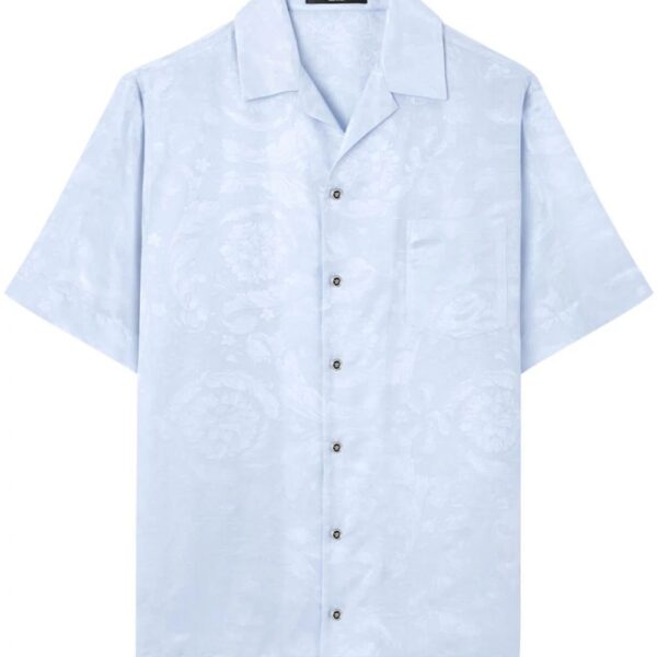 Gucci  striped logo-embroidered cotton shirt (Copy)