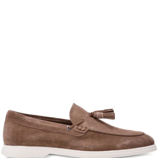 BOSS  tassel-detail suede loafers