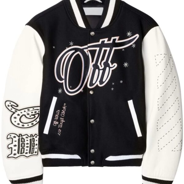 Off-White  Wo Bling Stars varsity jacket