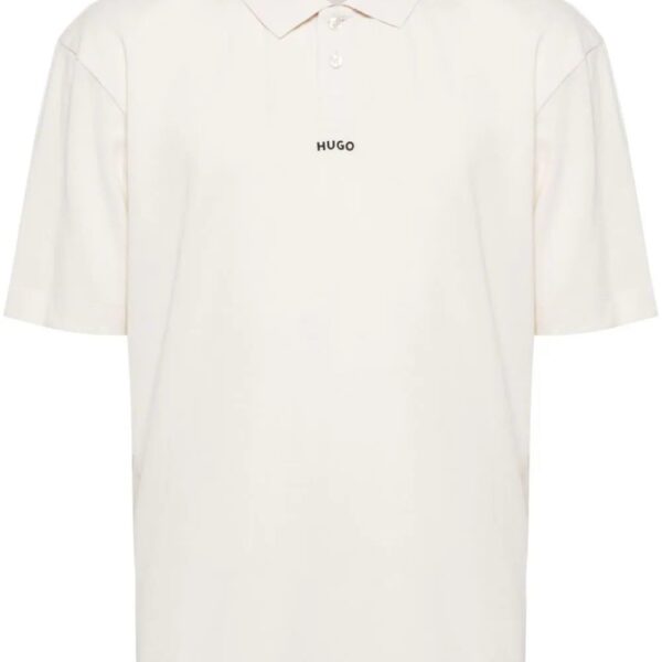 HUGO  logo-print cotton polo shirt