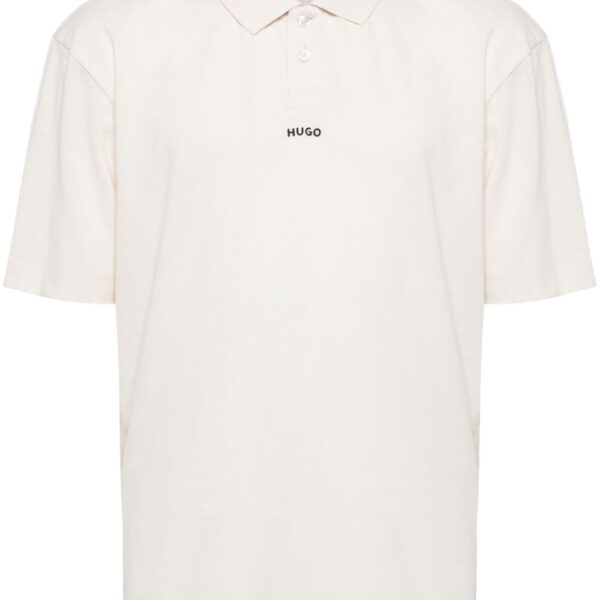 HUGO logo-print cotton polo shirt