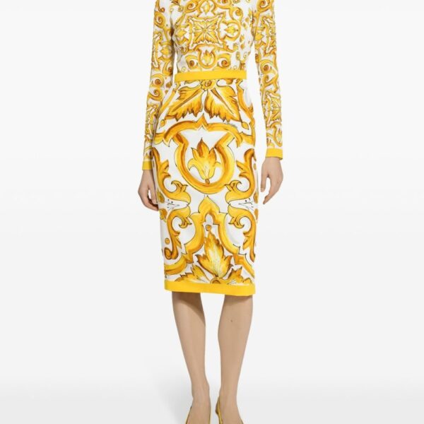 Dolce & Gabbana Majolica-print midi dress