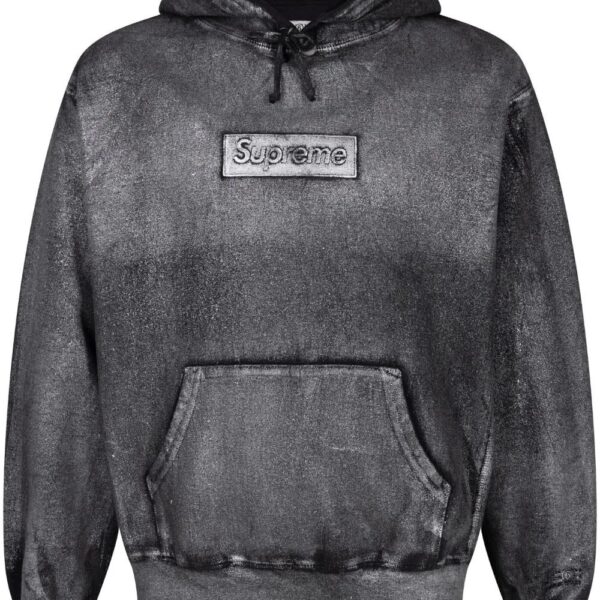 Supreme  x MM6 Maison Margiela foil box logo hoodie