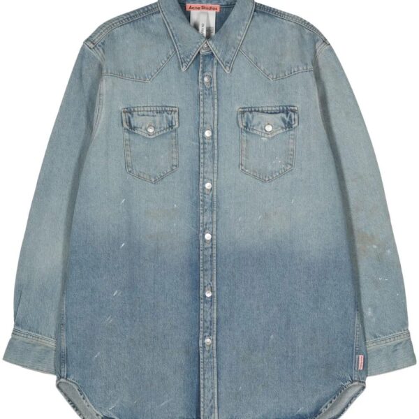 Acne Studios  paint-splatter denim shirt