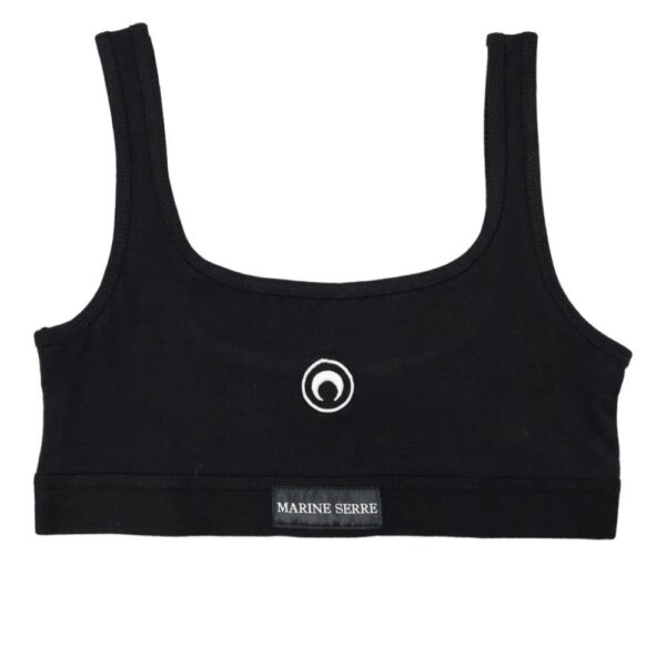 Marine Serre  Crescent Moon-embroidered bra