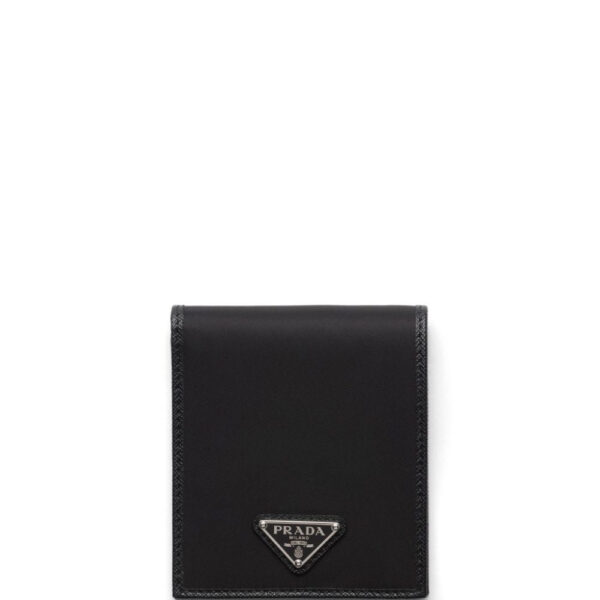 Prada recycled-nylon logo plaque wallet