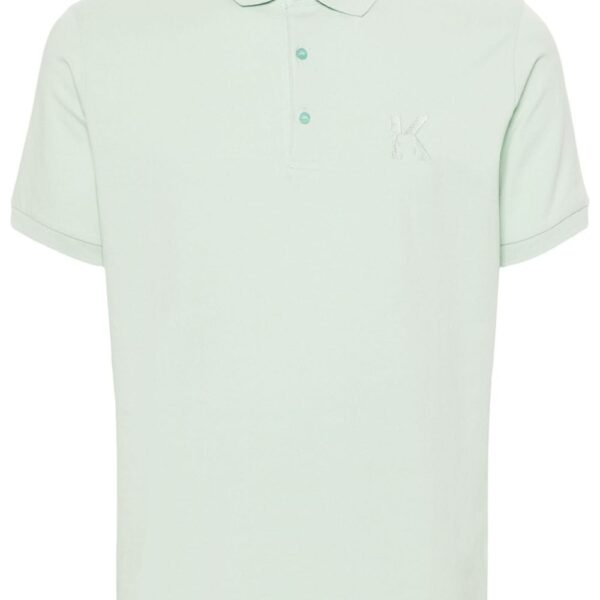 Karl Lagerfeld logo-embroidered jersey polo shirt