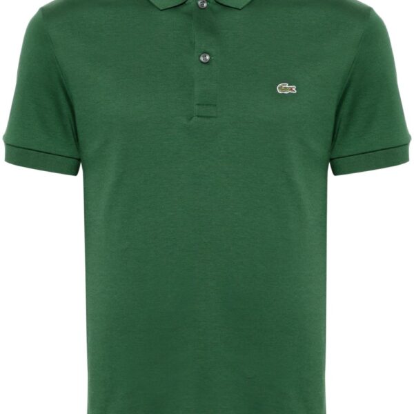 Lacoste logo-patch jersey polo shirt