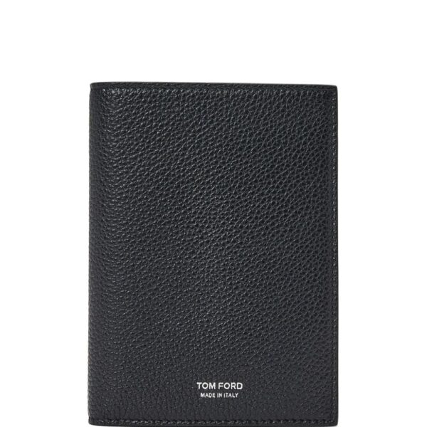 TOM FORD logo-lettering bi-fold leather cardholder