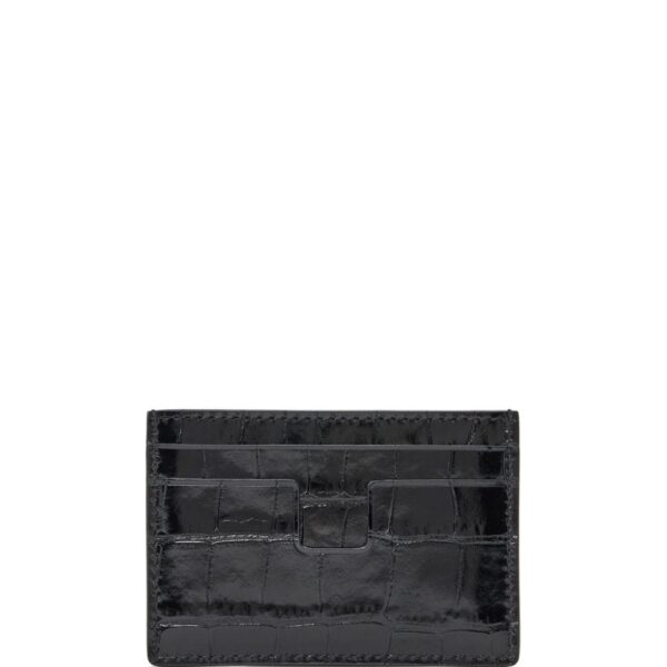 TOM FORD crocodile-effect leather cardholder