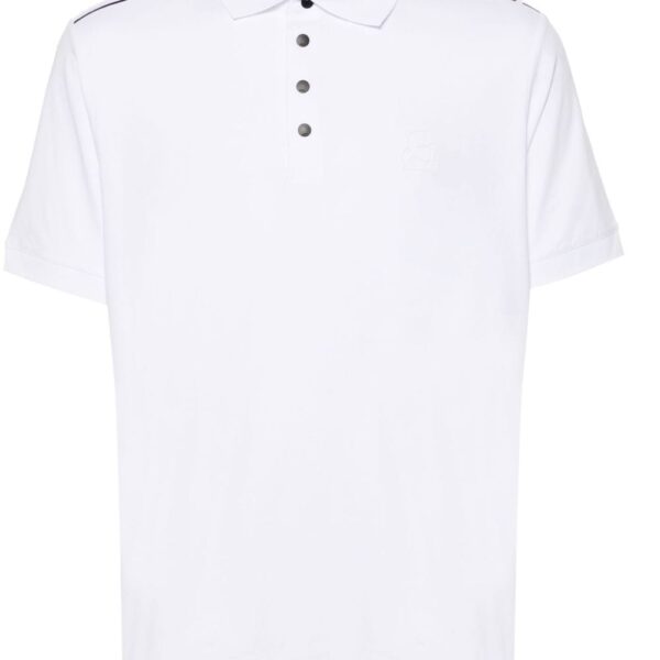 Karl Lagerfeld logo-print jersey polo shirt