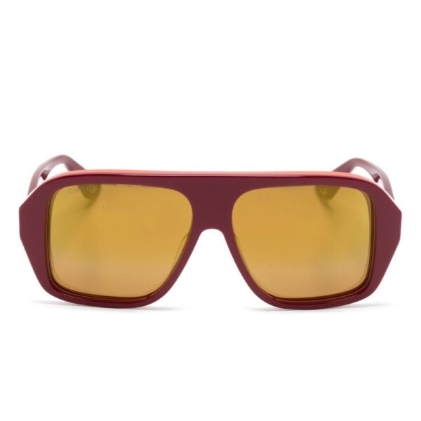 Gucci Eyewear logo-engraved oversize-frame sunglasses