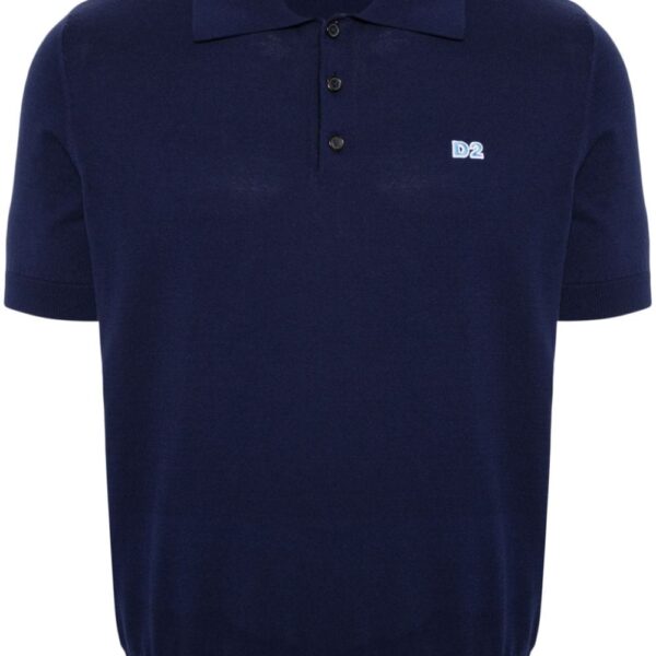 DSQUARED2  logo-embroidered cotton polo shirt