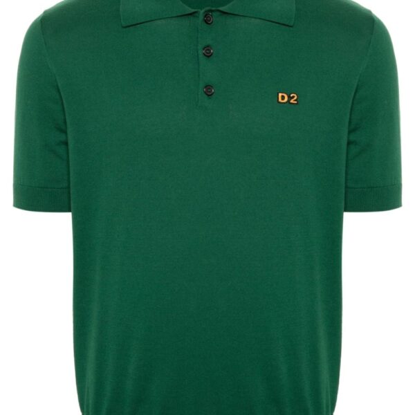 DSQUARED2  logo-embroidered cotton polo shirt