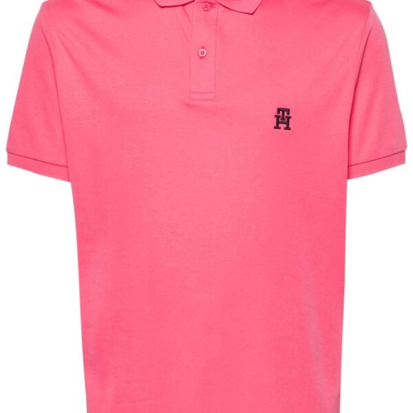 Tommy Hilfiger logo-embroidered organic cotton polo shirt