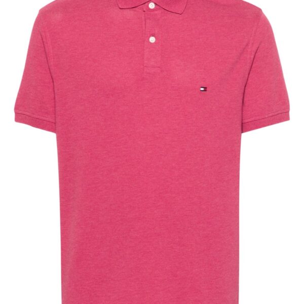 Tommy Hilfiger logo-embroidered textured-finish polo shirt