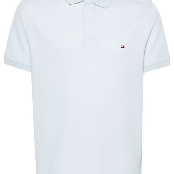 Tommy Hilfiger logo-embroidered textured-finish polo shirt