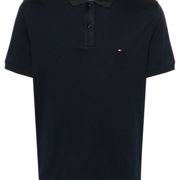 Tommy Hilfiger logo-embroidered organic cotton polo shirt