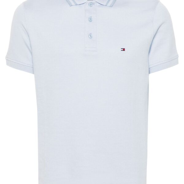 Tommy Hilfiger logo-embroidered organic cotton polo shirt
