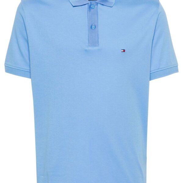 Tommy Hilfiger logo-embroidered organic cotton polo shirt