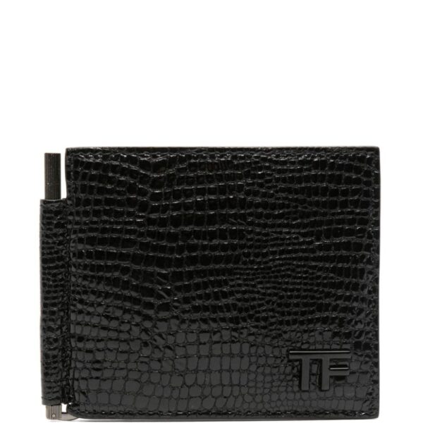 TOM FORD lizard skin-effect leather wallet