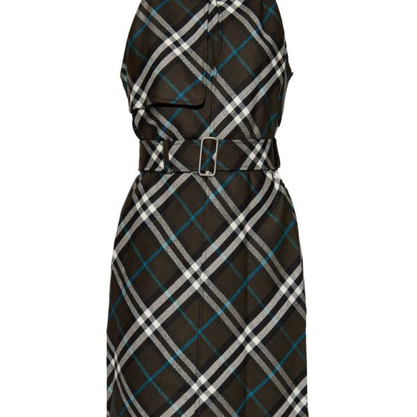 Burberry  check pattern halterneck dress